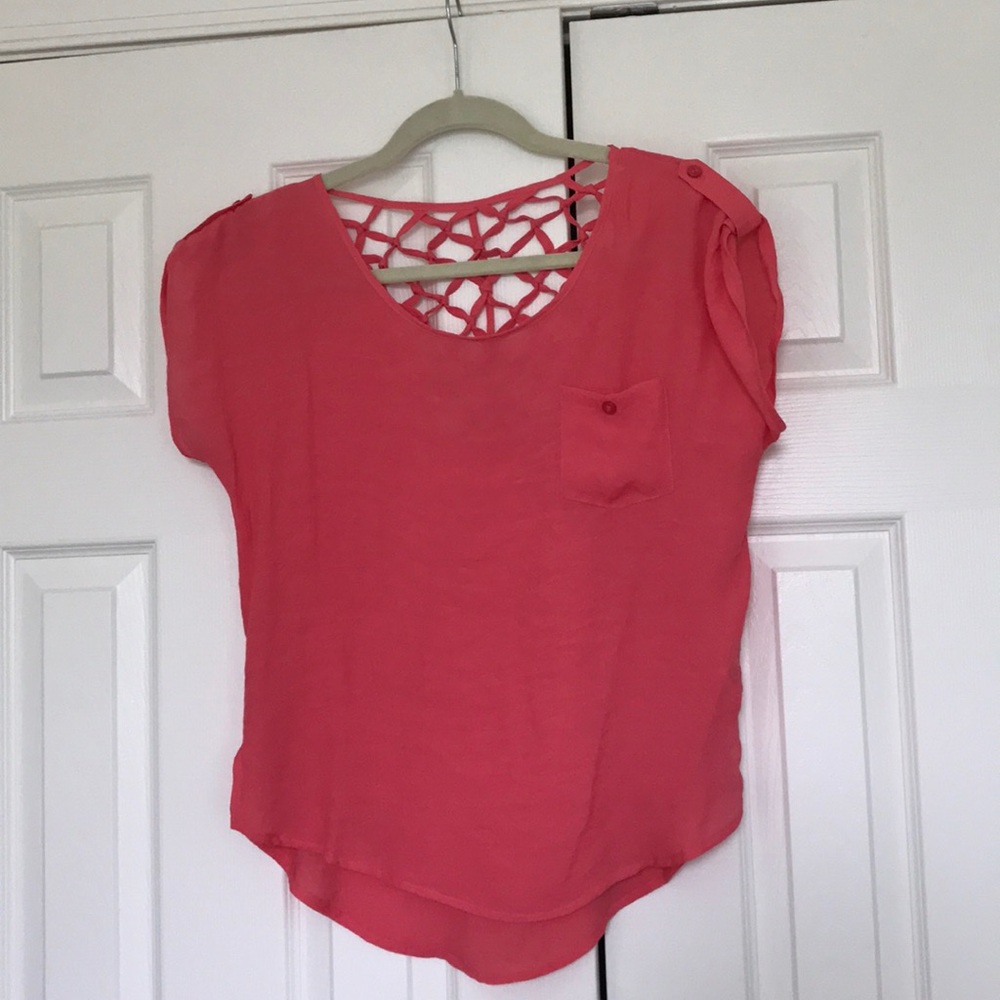 Coral Linen Shirt